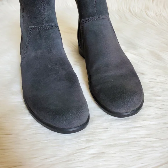 Ecco touch 15 black suede leather boots - Picture 3 of 12